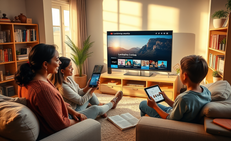 A collage of various Christian platforms showcasing streaming services, apps, and religious texts that highlight the rise of faith-based content.