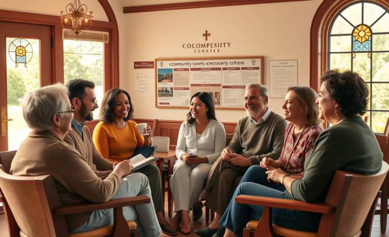 A couple in a faith-based community sharing a loving moment.