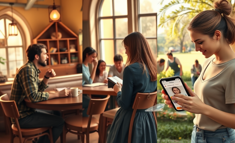 A collage of various platforms and community groups for serious Christian dating.