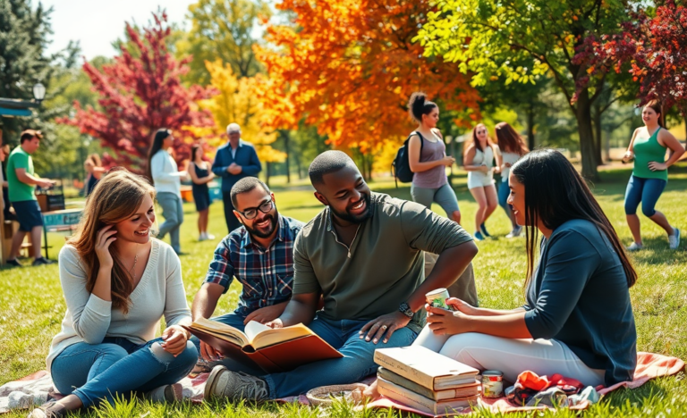 A group of Christian people engaging in community activities together.