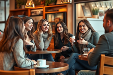 A happy couple connecting through online dating, representing the article's theme of engaging with single Russian women.