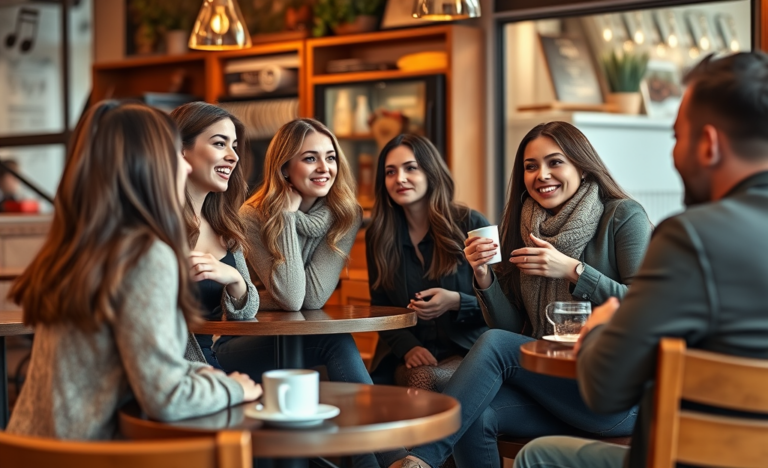 A happy couple connecting through online dating, representing the article's theme of engaging with single Russian women.