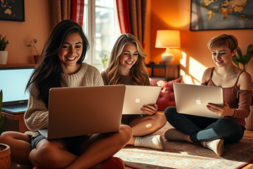 An image of single Russian women engaging in online dating, waiting for messages and connections.