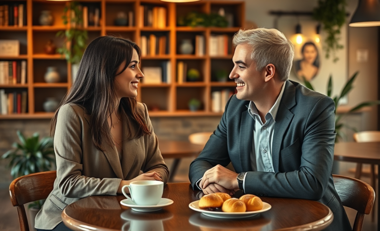 A conversation between individuals emphasizing clarity and respect, representing the theme of straightforward communication with single Russian women.