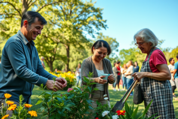 Image depicting people engaging in community service and fellowship, representing the theme of finding true Christian relationships.