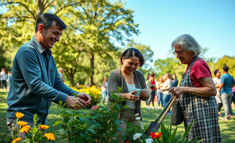 Image depicting people engaging in community service and fellowship, representing the theme of finding true Christian relationships.