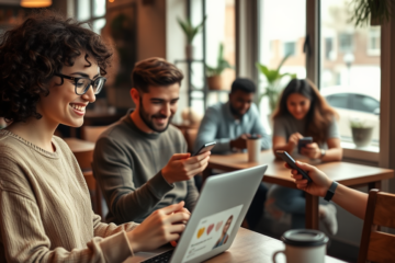 Image representing the theme of online Christian dating, featuring couples and symbols of faith.