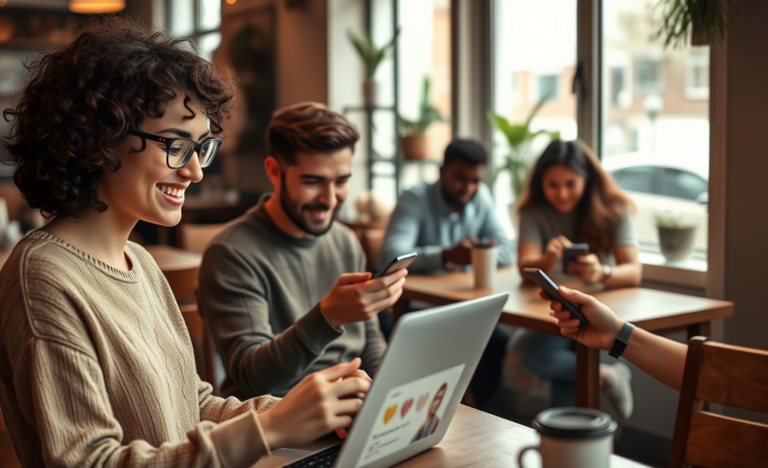 Image representing the theme of online Christian dating, featuring couples and symbols of faith.
